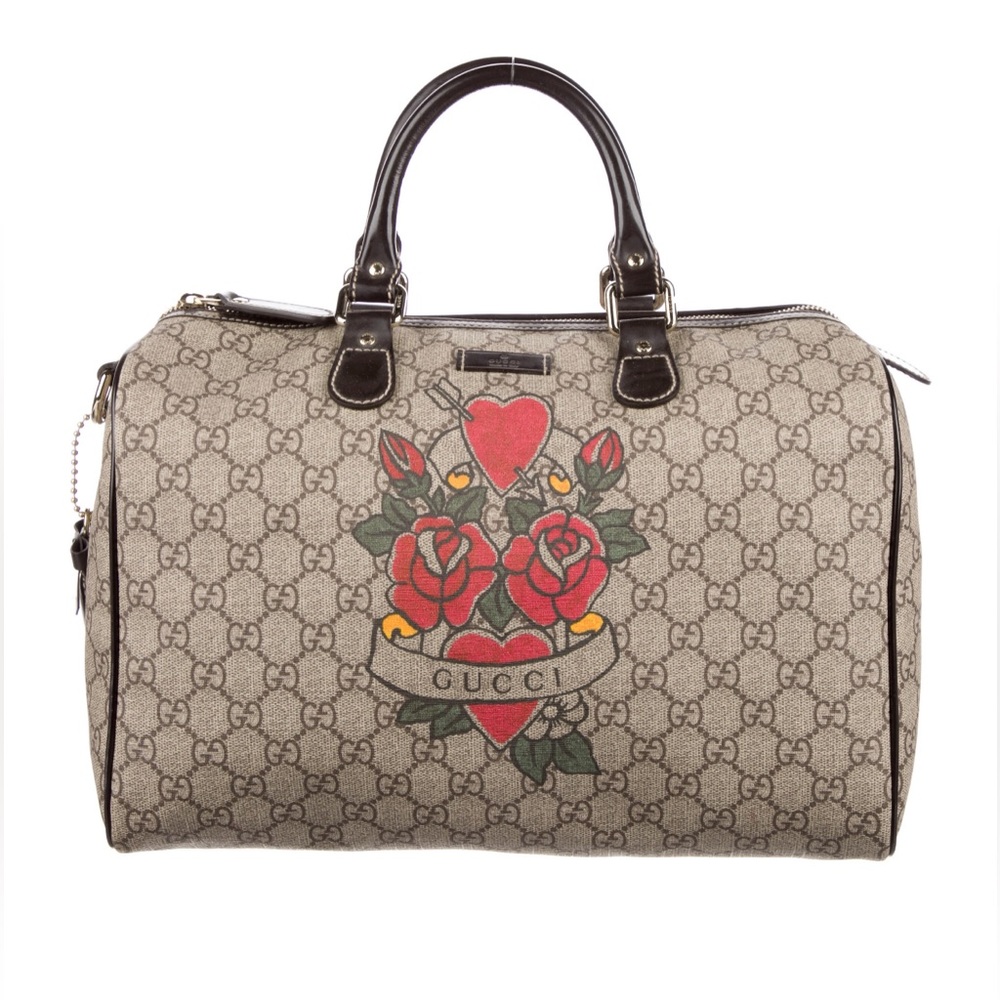 GG plus monogram medium tattoo heart joy Boston bag
